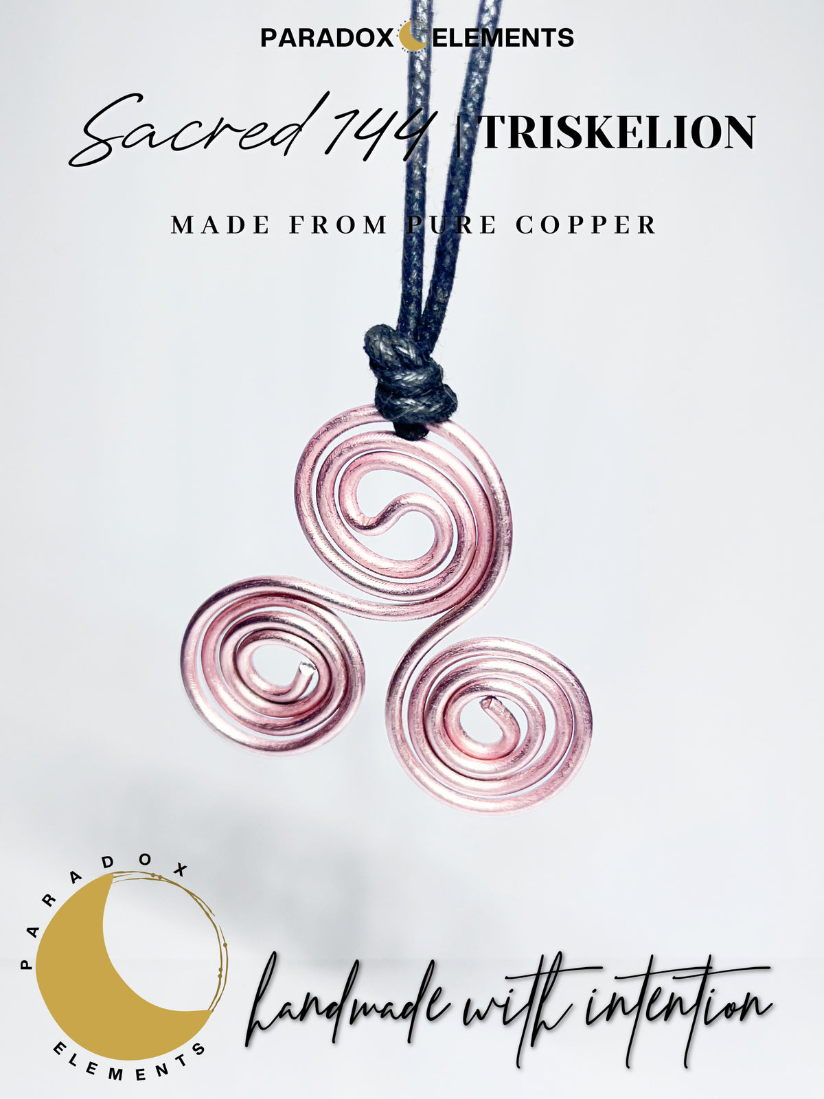 Sacred 144 Triskelion Heddeka Pendant & Necklace