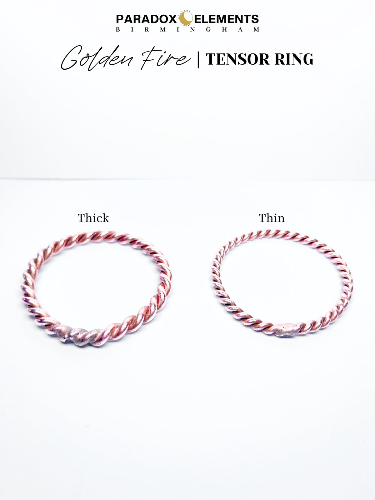 Golden Fire Tensor Ring Necklace for Activation, Clarity & Transformation (Medium)