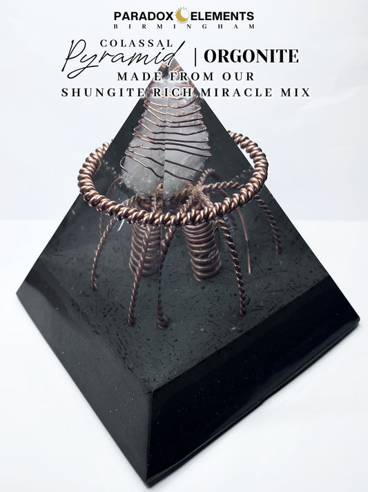 144 Sacred Harmoniser Quartz Pyramid Orgonite (XXL)