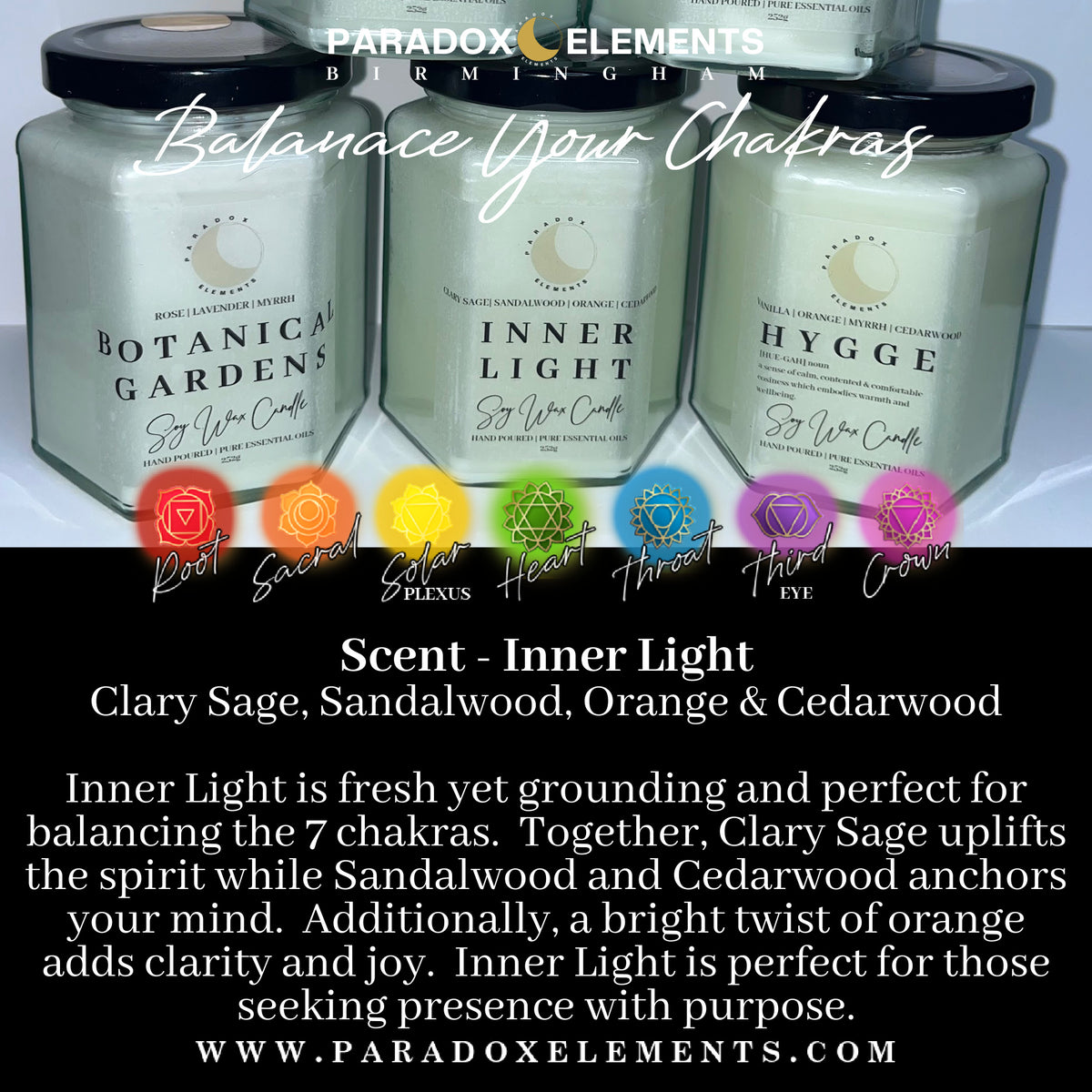 Inner Light Essential Oil Soy Wax Candle (Jar)