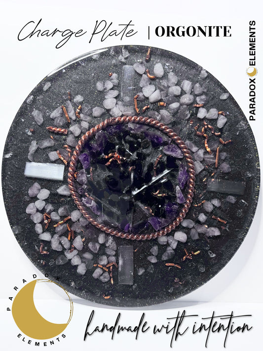 Protective Violet Circle Large Orgonite Charge Plate