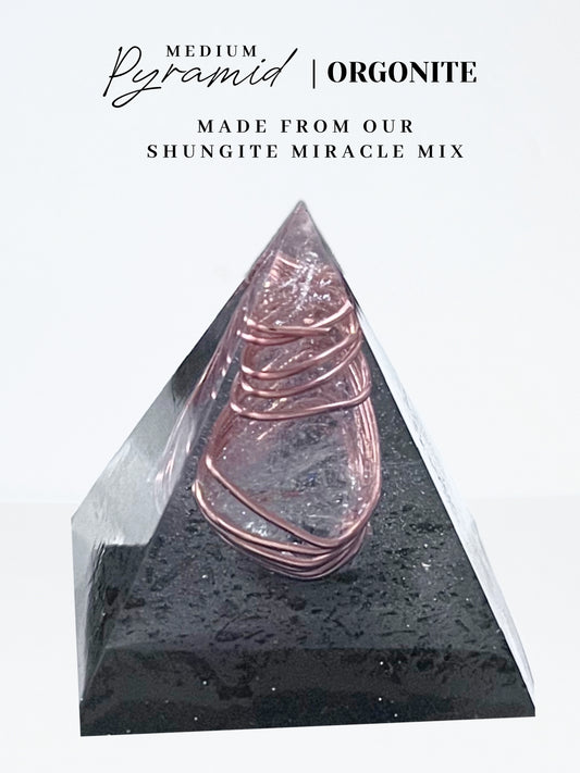 Quartz Wrap Pyramid II Orgonite (Medium)