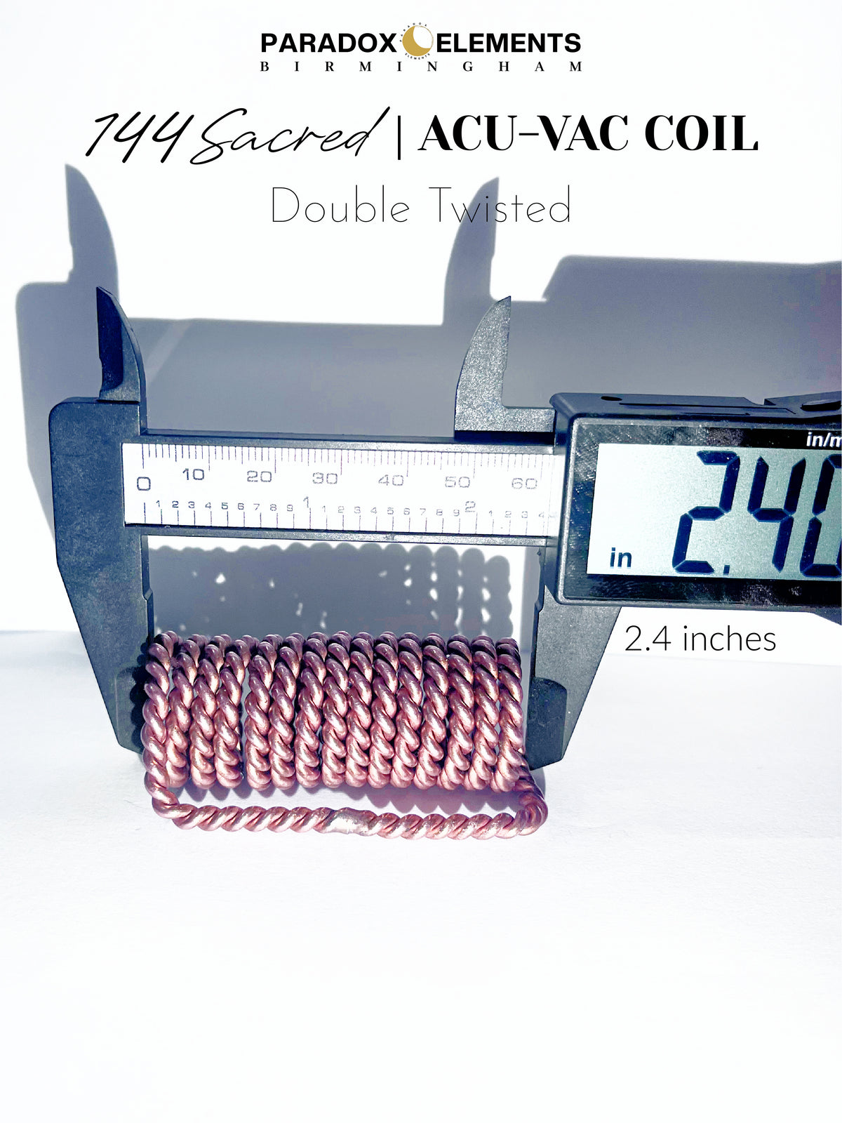 144 Sacred Double Twisted Acu Vac Coil for Energy Work