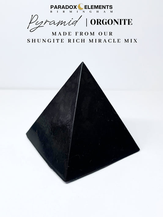 Shungite Miracle Mix Pyramid Orgonite (Small)