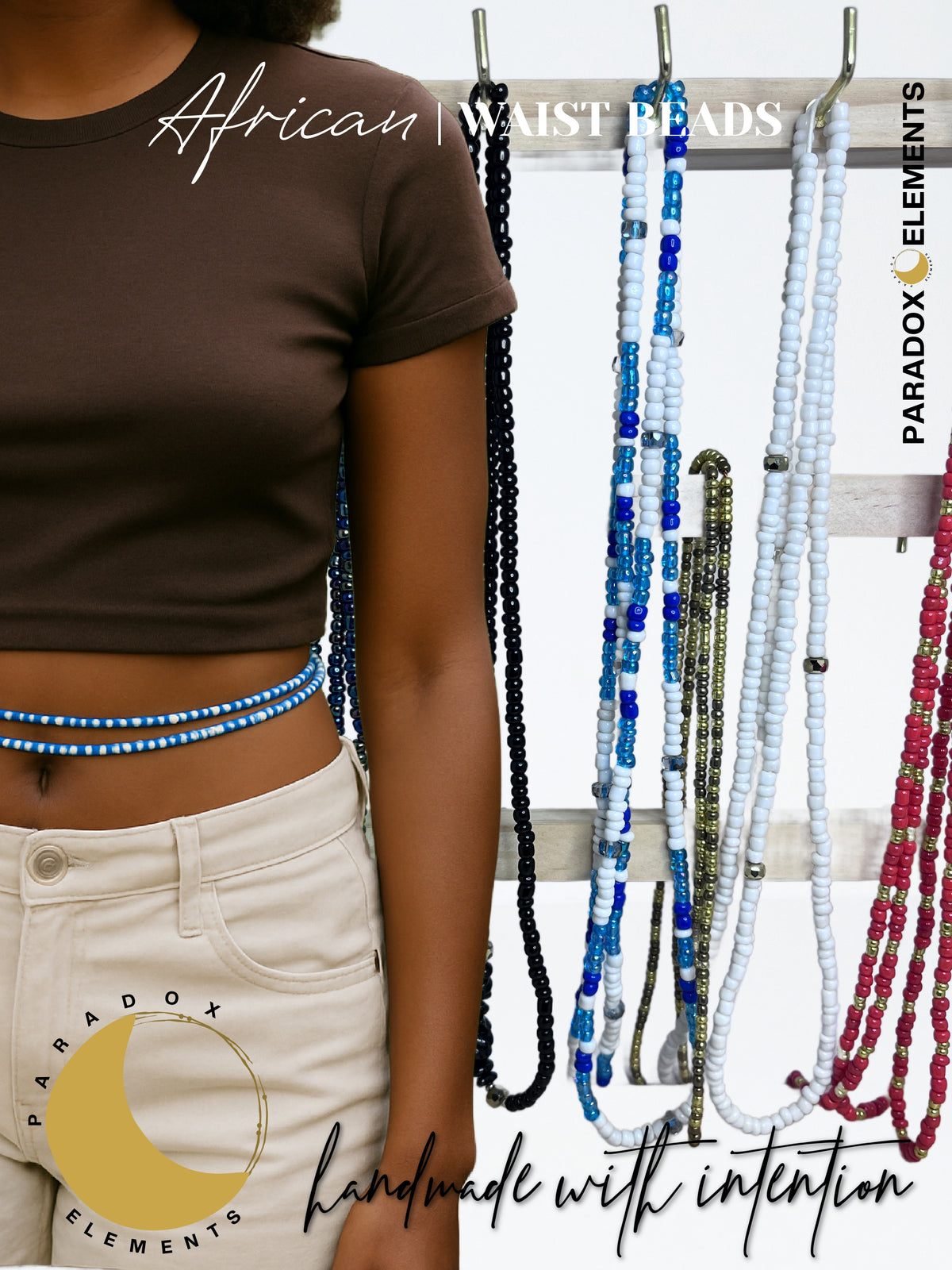Divine Energy African Waist Beads (Up to 70 inches)