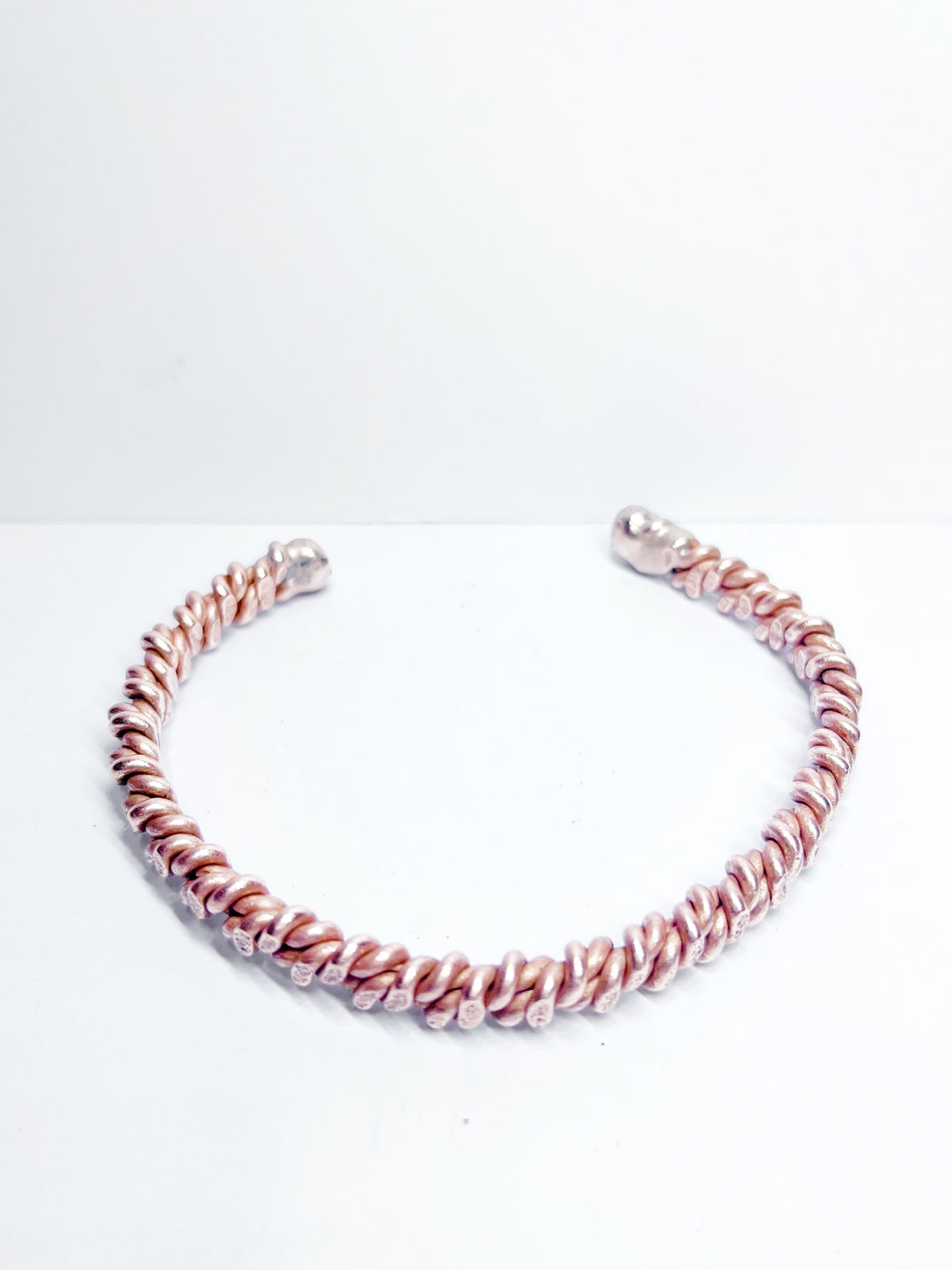 Black Cubit Tensor Cuff Bracelet for Dense Energy Clearing (Double Twisted)