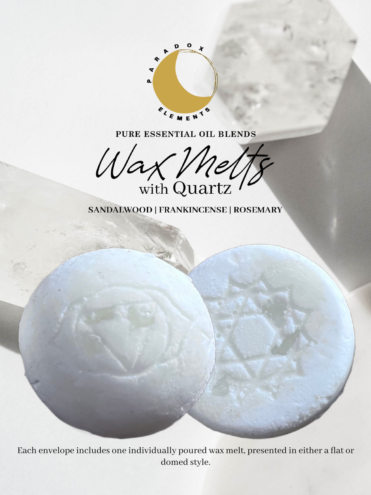 Chakra Wax Melt with Quartz (Individual)