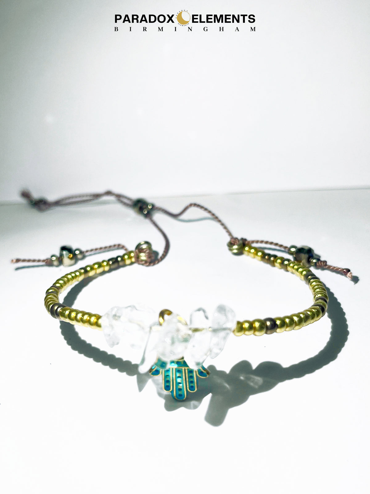 Hamsa Amulet Quartz Bracelet for Protection and Prosperity
