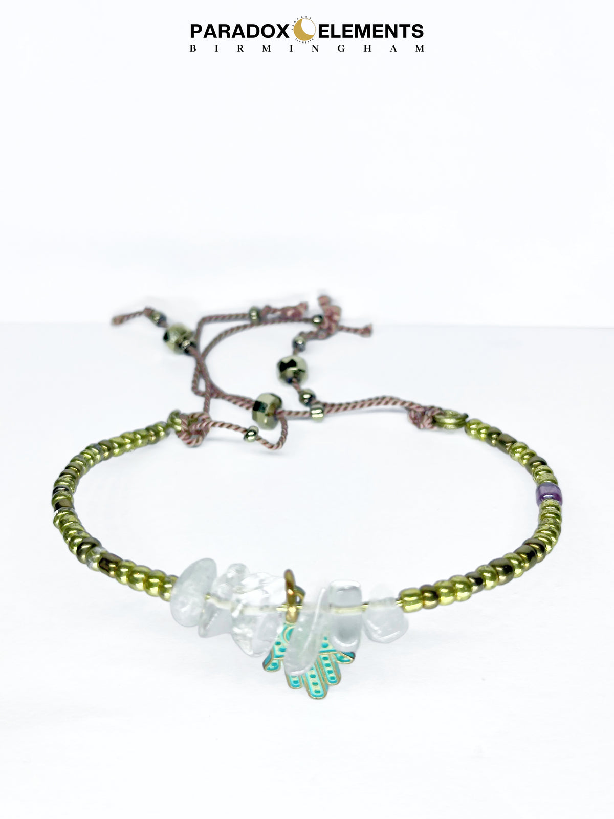 Hamsa Amulet Quartz Bracelet for Protection and Prosperity