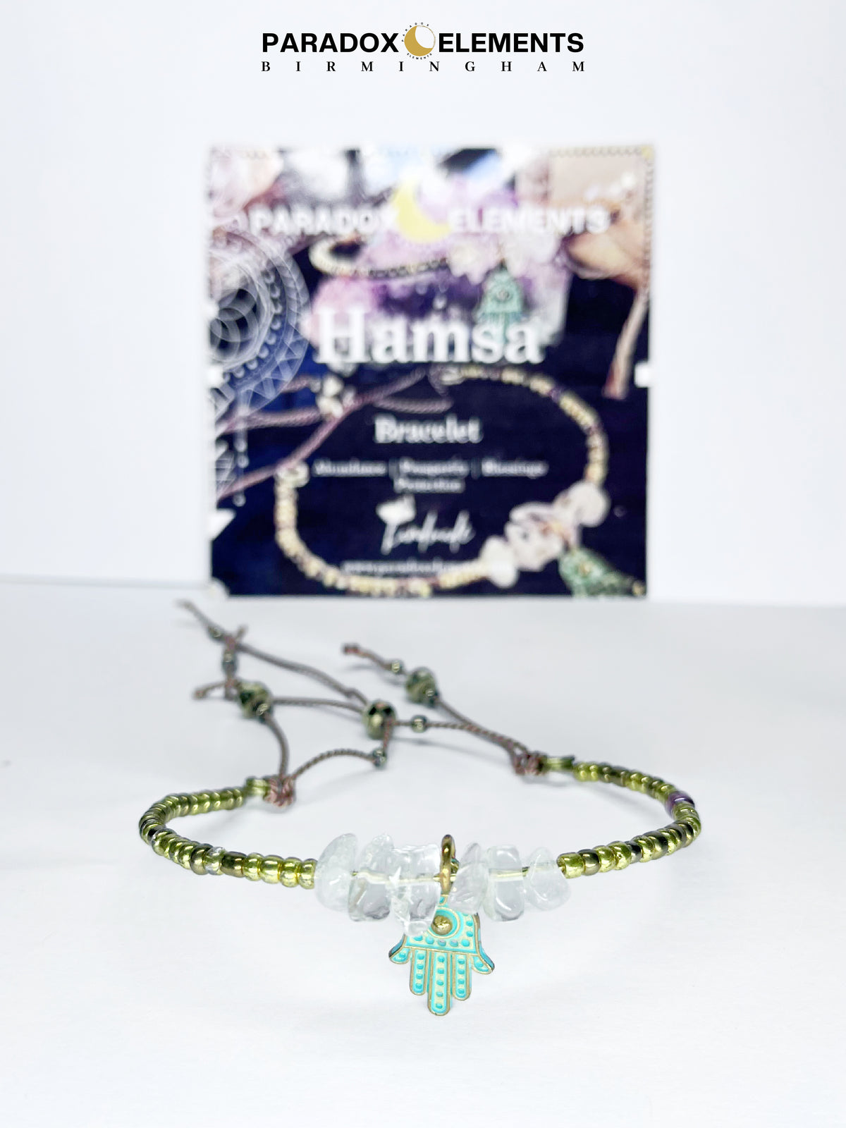 Hamsa Amulet Quartz Bracelet for Protection and Prosperity
