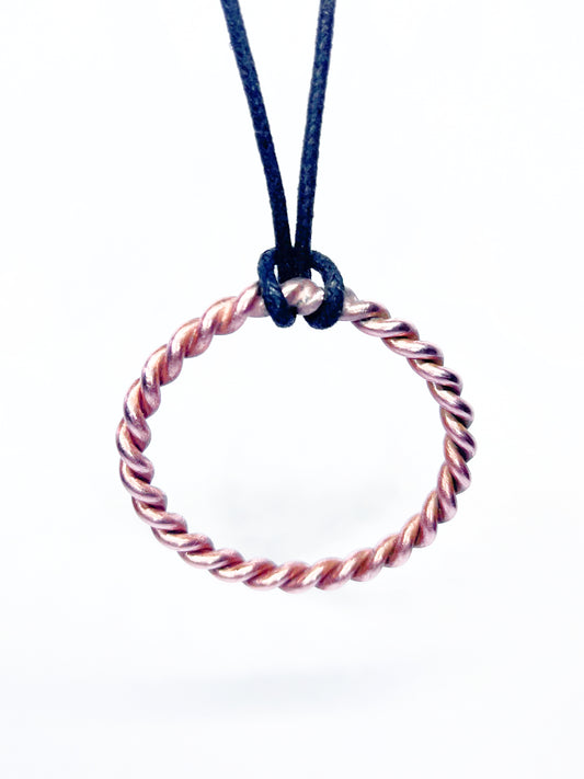 Golden Fire Tensor Ring Necklace for Activation, Clarity & Transformation (Medium)
