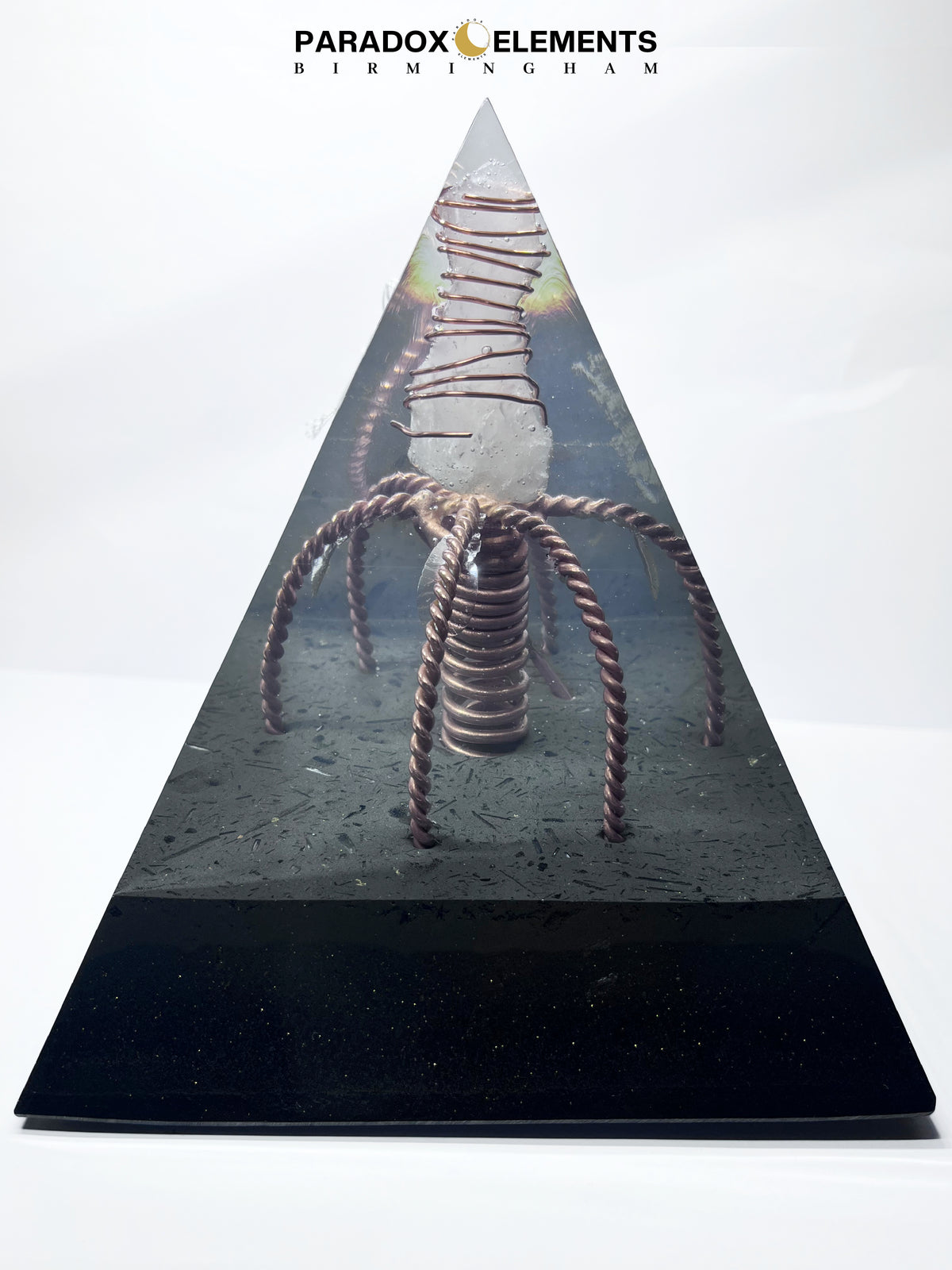 144 Sacred Harmoniser Quartz Pyramid Orgonite (XXL)