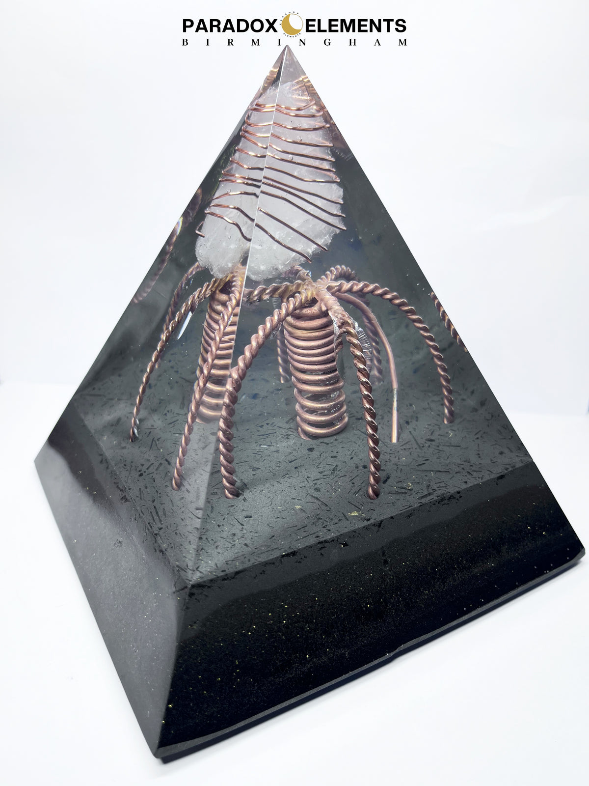 144 Sacred Harmoniser Quartz Pyramid Orgonite (XXL)