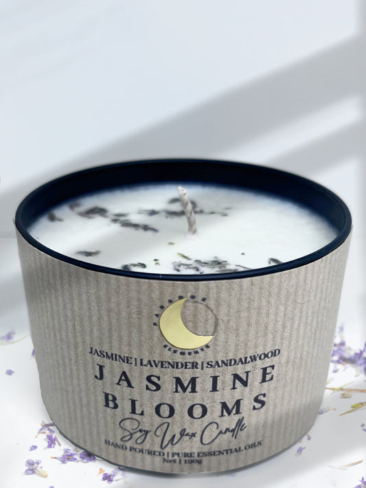 Jasmine Blooms Essential Oil Soy Wax Candle (Tin)