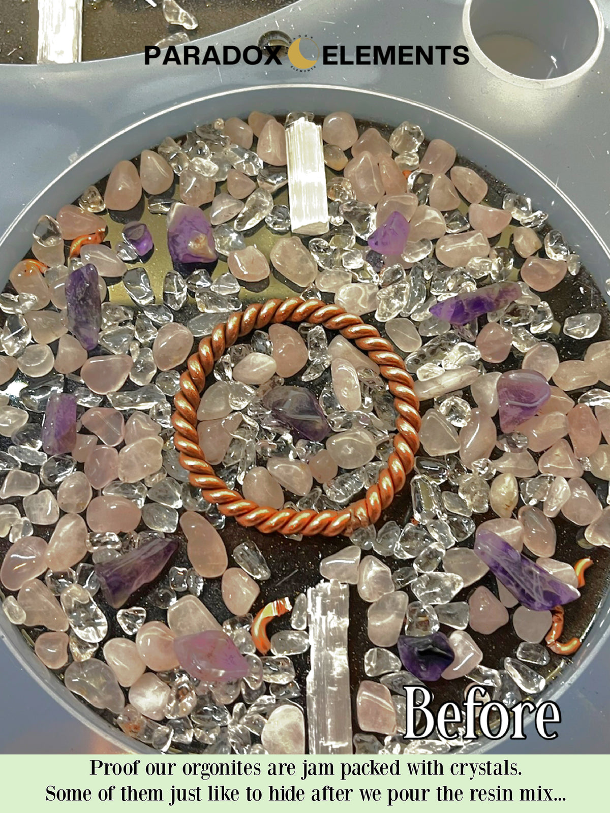 Amethyst & Rose Quartz Medium Orgonite Charge Plate