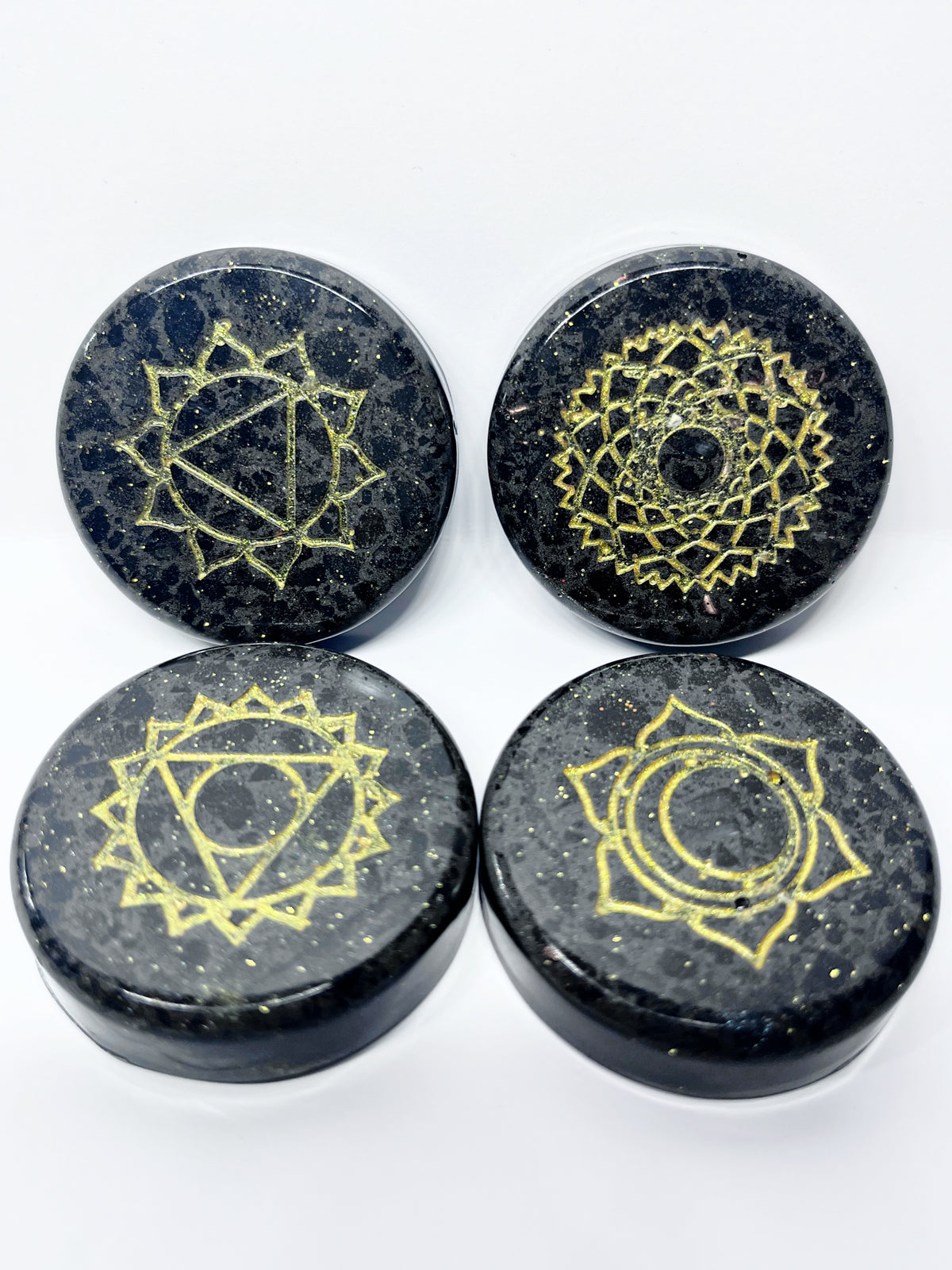 Orgonite Chakra Stones with the Paradox Elements Orgonite Miracle Mix (Individual)