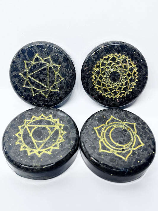 Orgonite Chakra Stones with the Paradox Elements Orgonite Miracle Mix (Individual)
