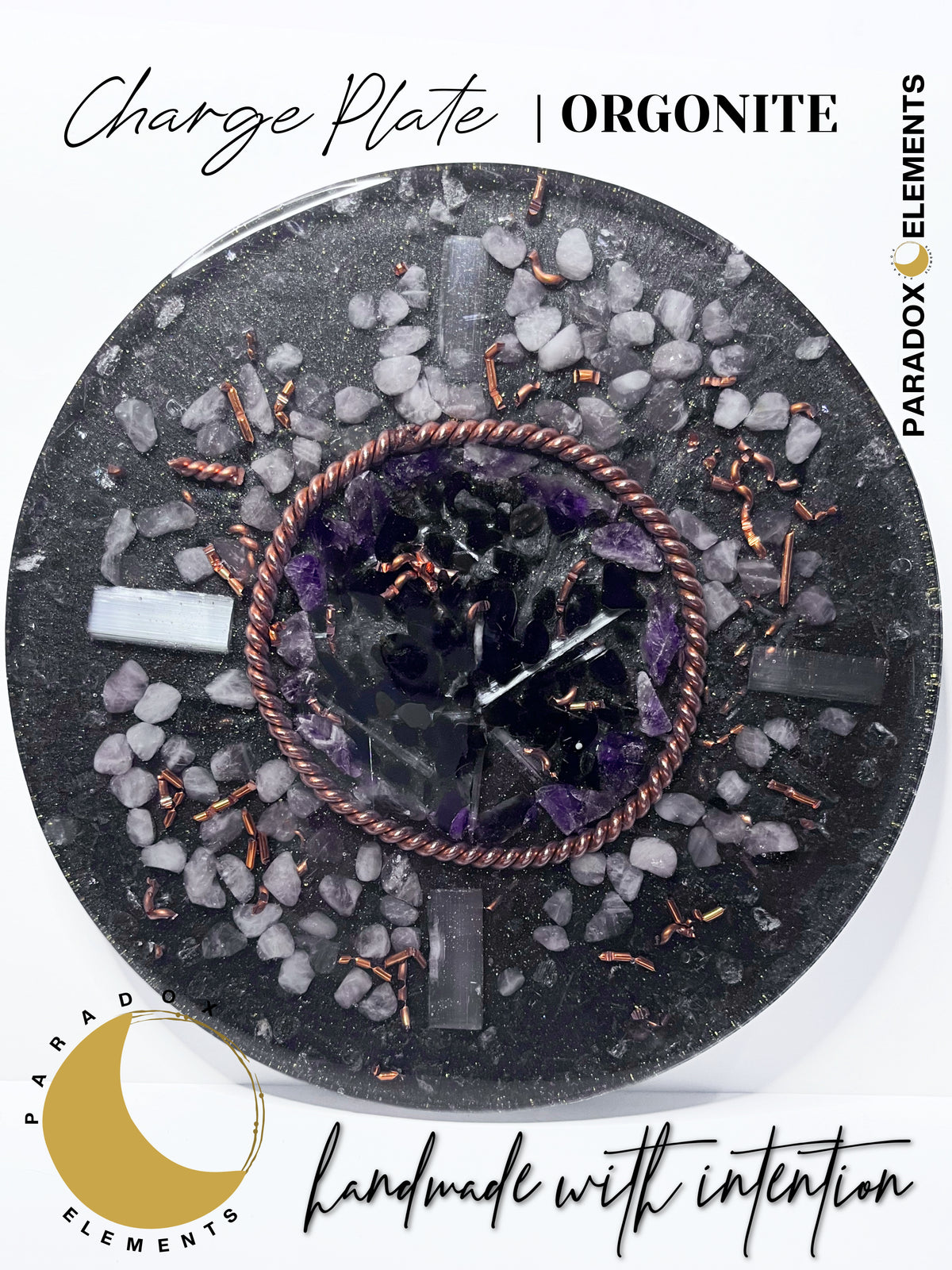 Protective Violet Circle Large Orgonite Charge Plate