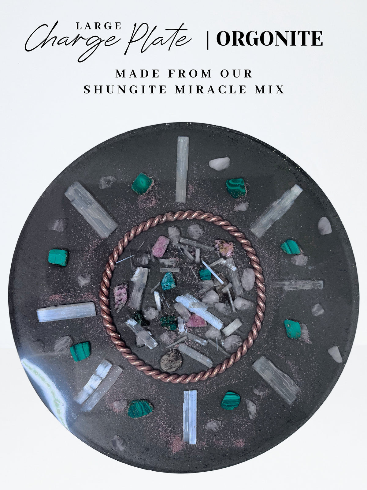 Heart Armour Large Orgonite Charge Plate