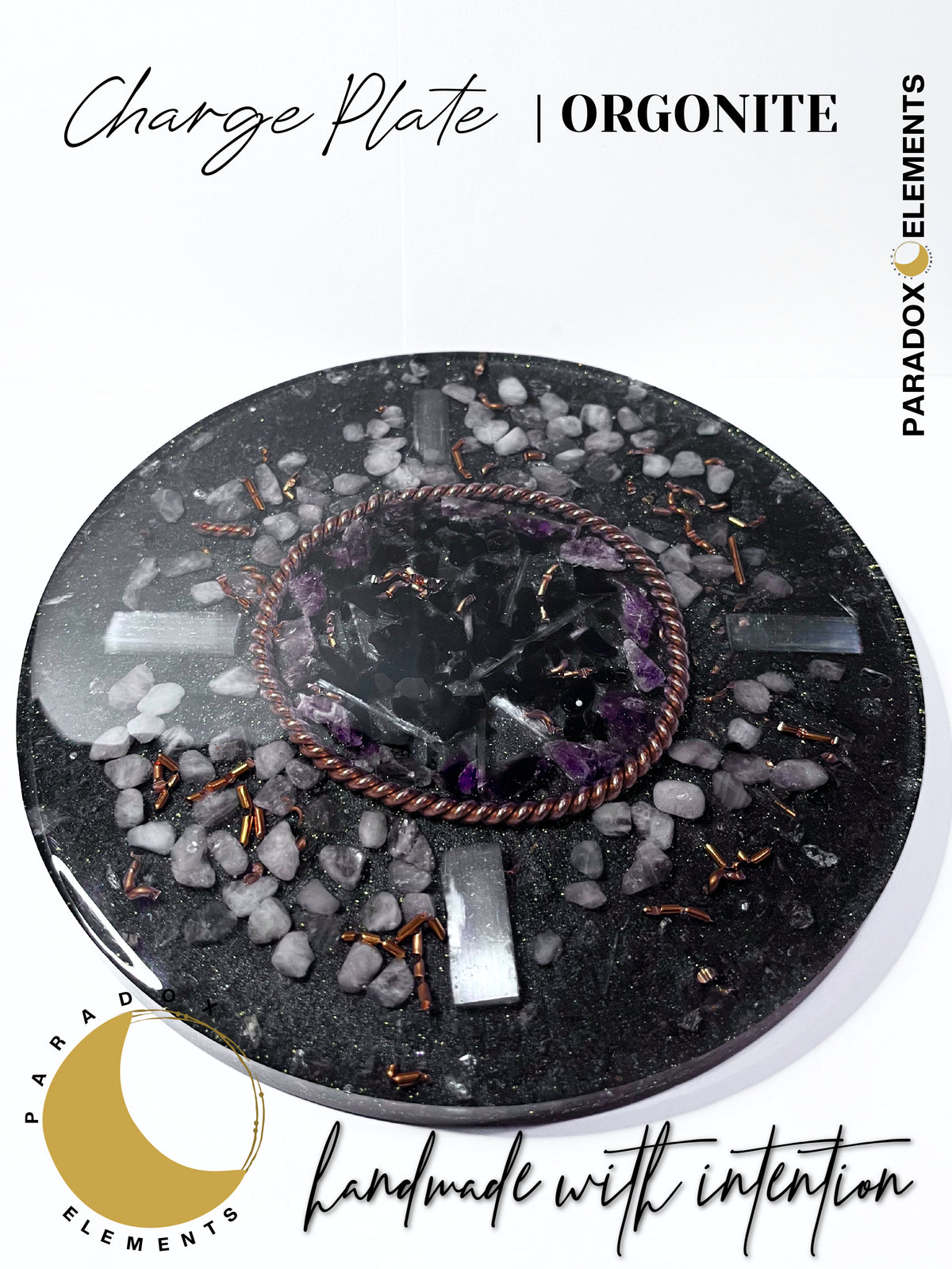 Protective Violet Circle Large Orgonite Charge Plate