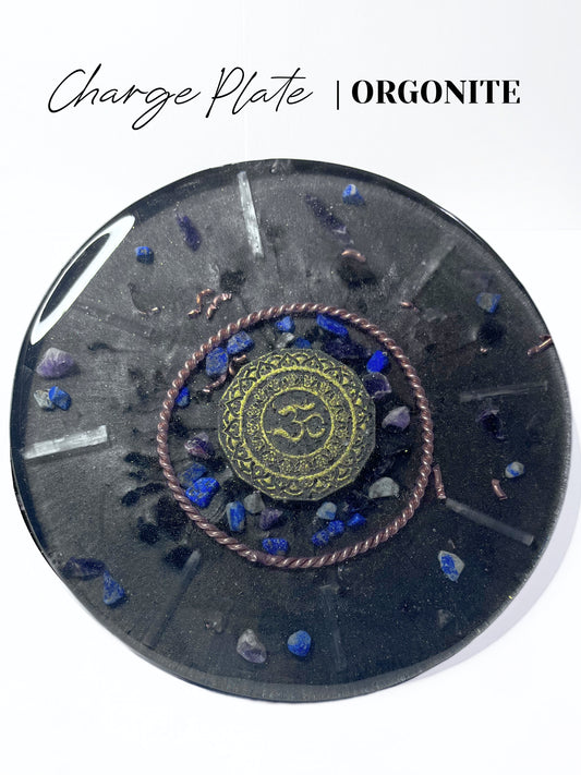 Divine Om Vortex Large Orgonite Charge Plate