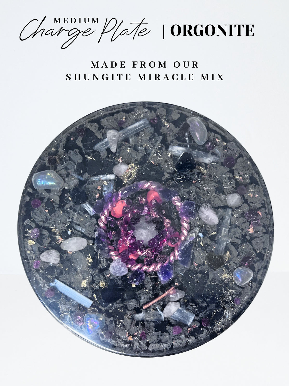 Garnet & Red Jasper Centre Orgonite Charge Plate (Medium)