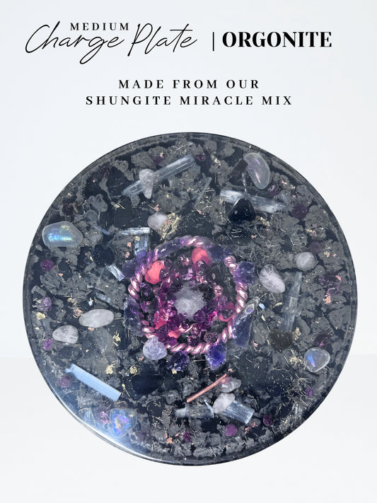 Garnet & Red Jasper Centre Orgonite Charge Plate (Medium)