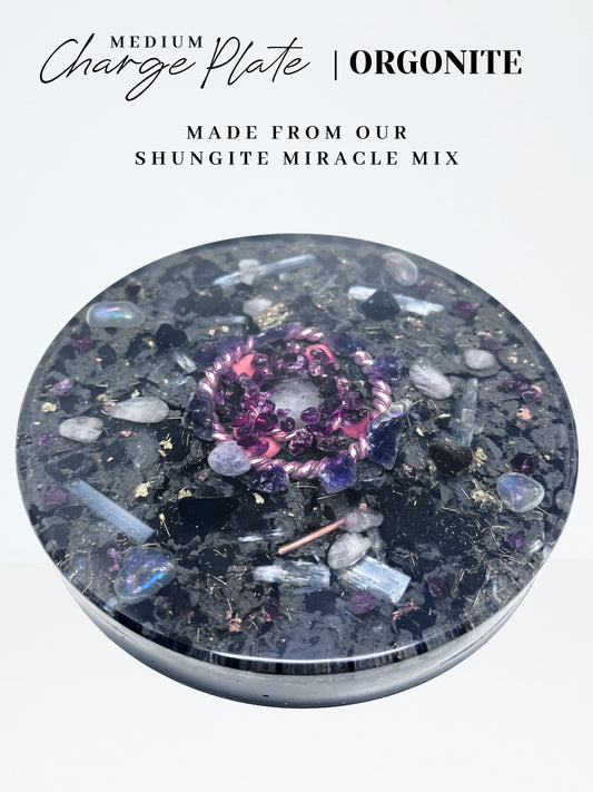 Garnet & Red Jasper Centre Orgonite Charge Plate (Medium)