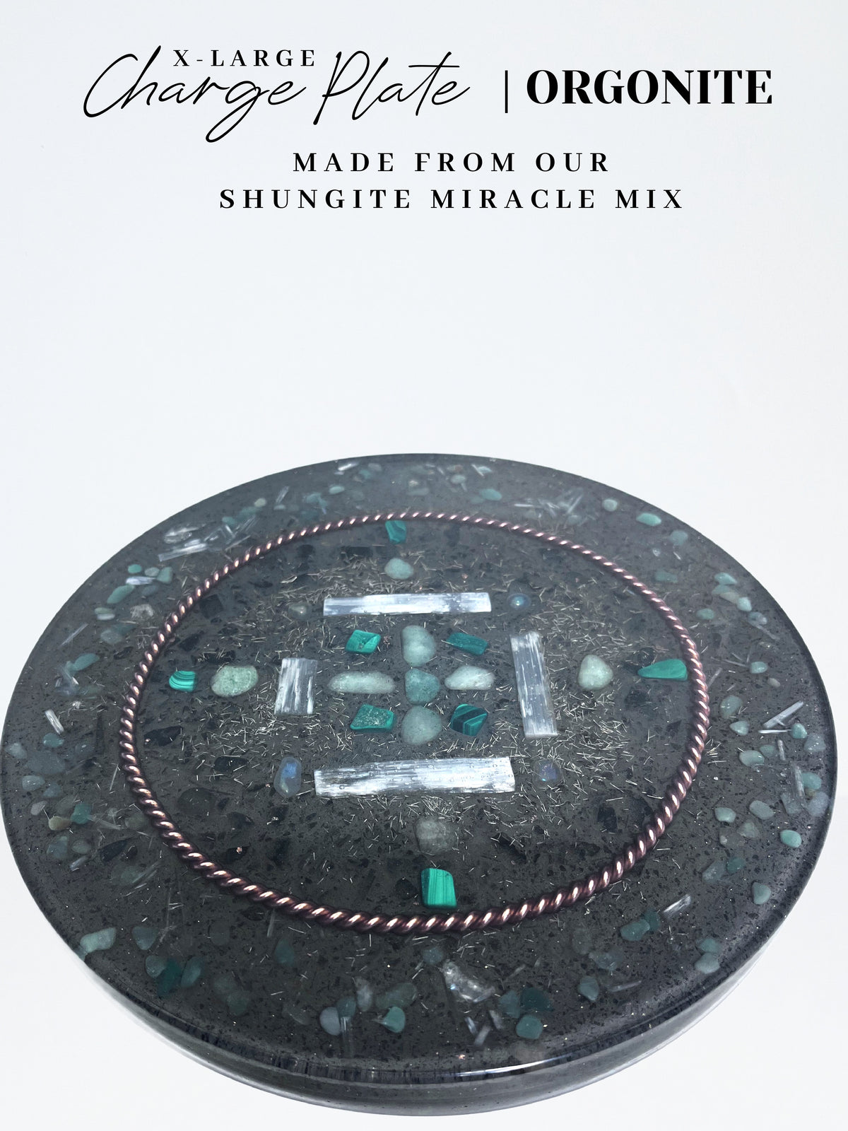 Singing Heart 333 Orgonite Charge Plate (X-Large)