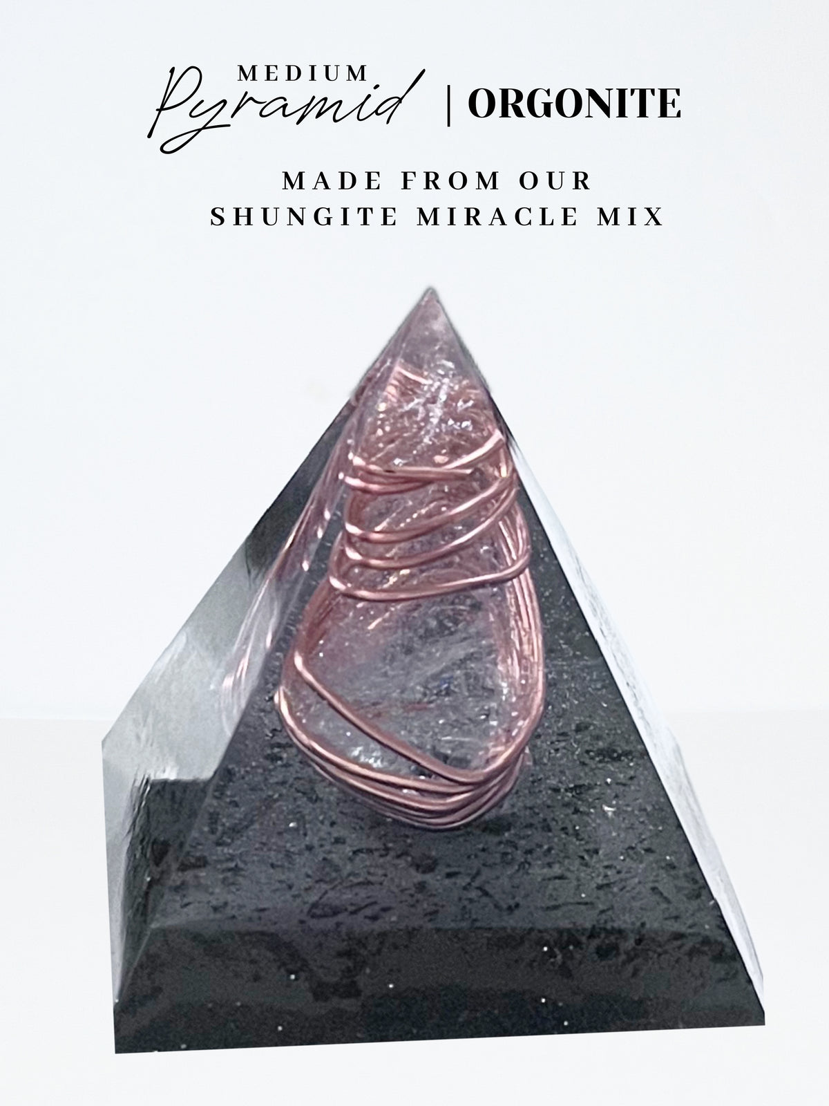 Quartz Wrap Pyramid II Orgonite (Medium)