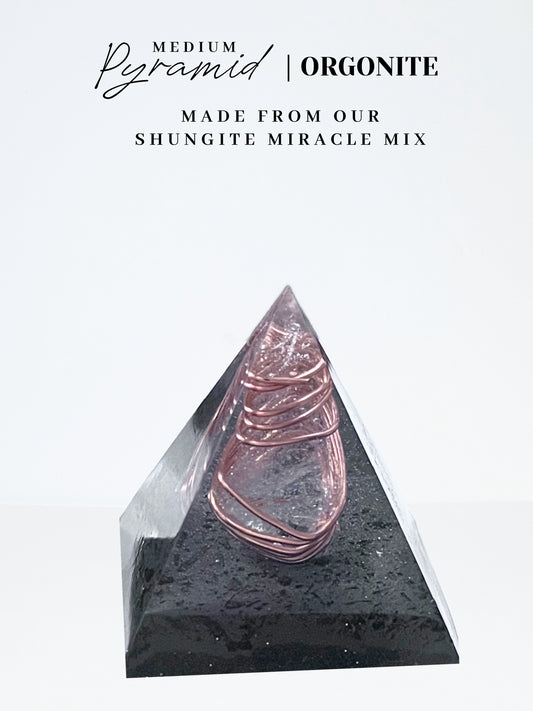 Quartz Wrap Pyramid II Orgonite (Medium)