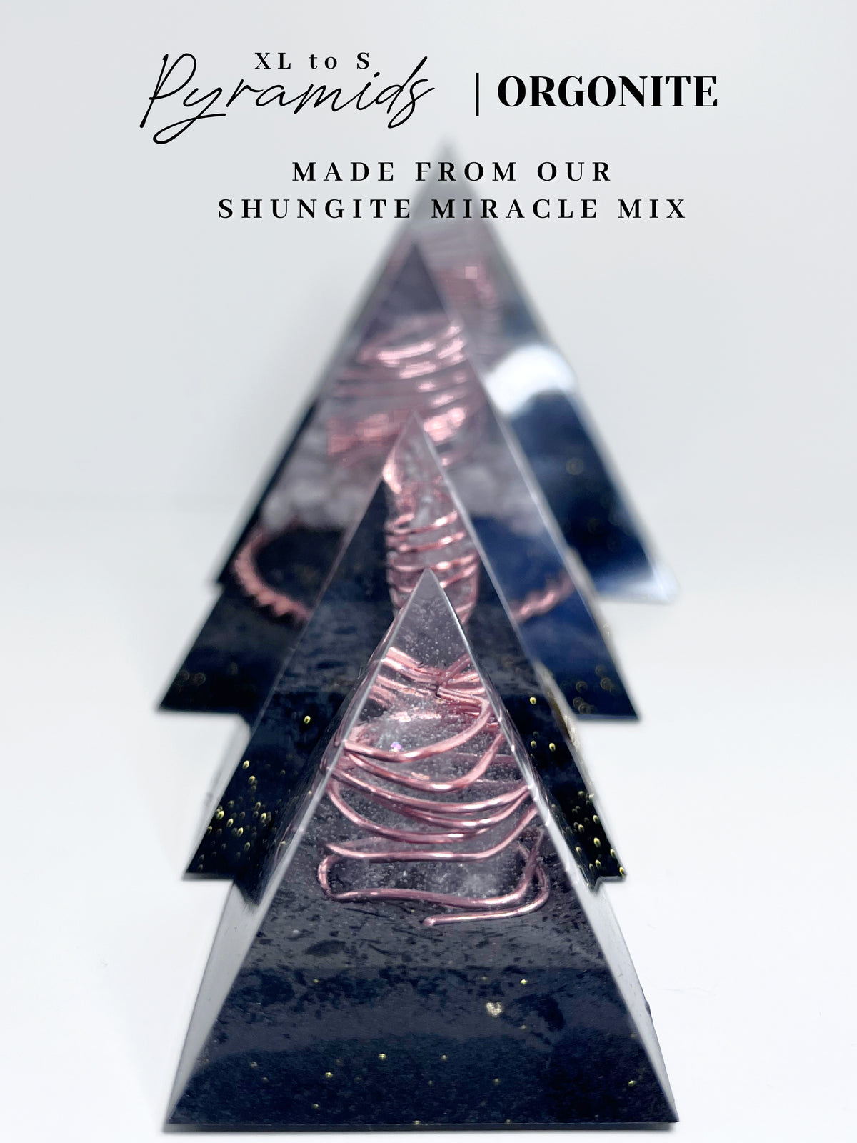 Quartz Wrap Pyramid Orgonite (Small)