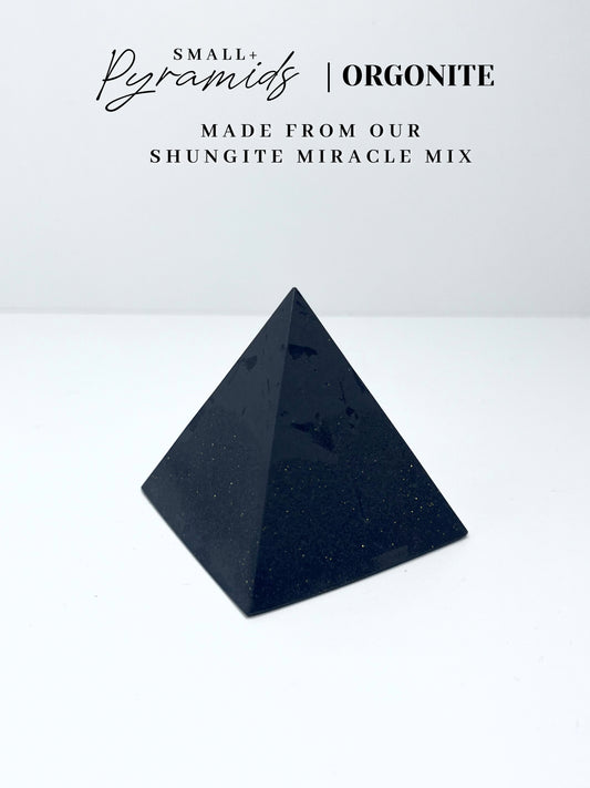 Shungite Miracle Mix Pyramid Orgonite (Small+)