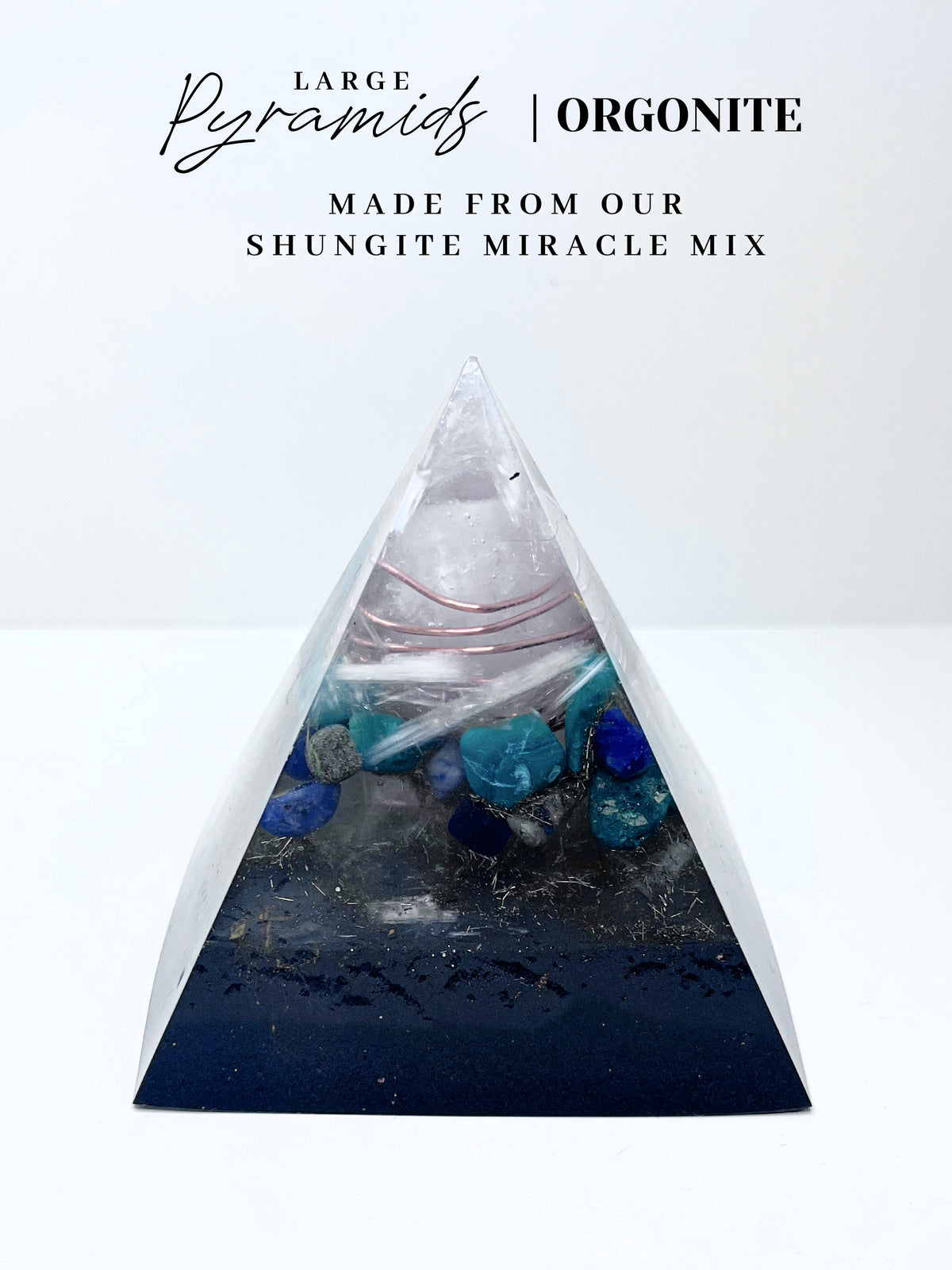 Sodalite & Malachite Pyramid Orgonite (Large)