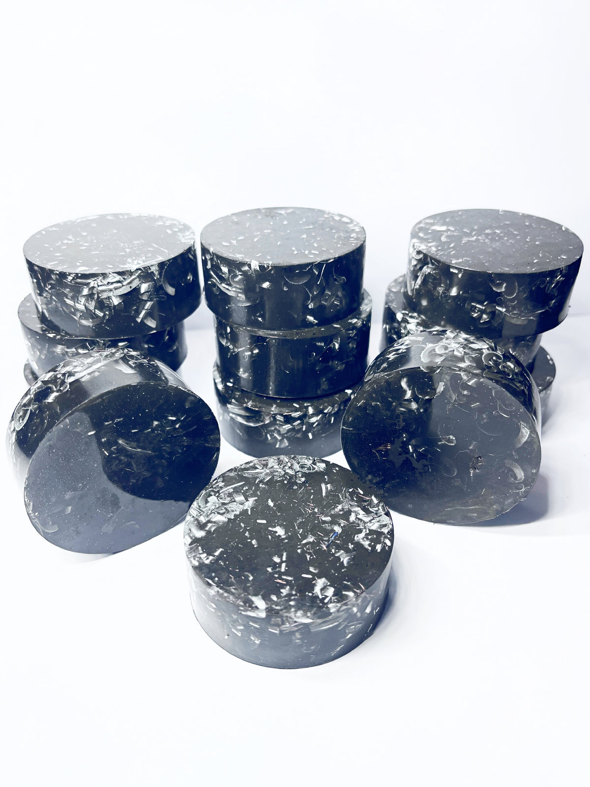 Orgonite Tower Buster Pucks with Obsidian & Tourmaline