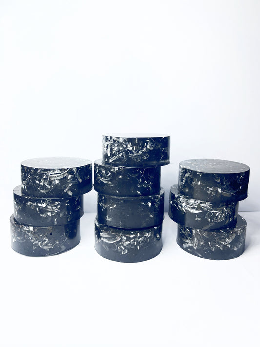 Orgonite Tower Buster+ Pucks with Sterling Silver, Elite Shungite & Protective Crystals