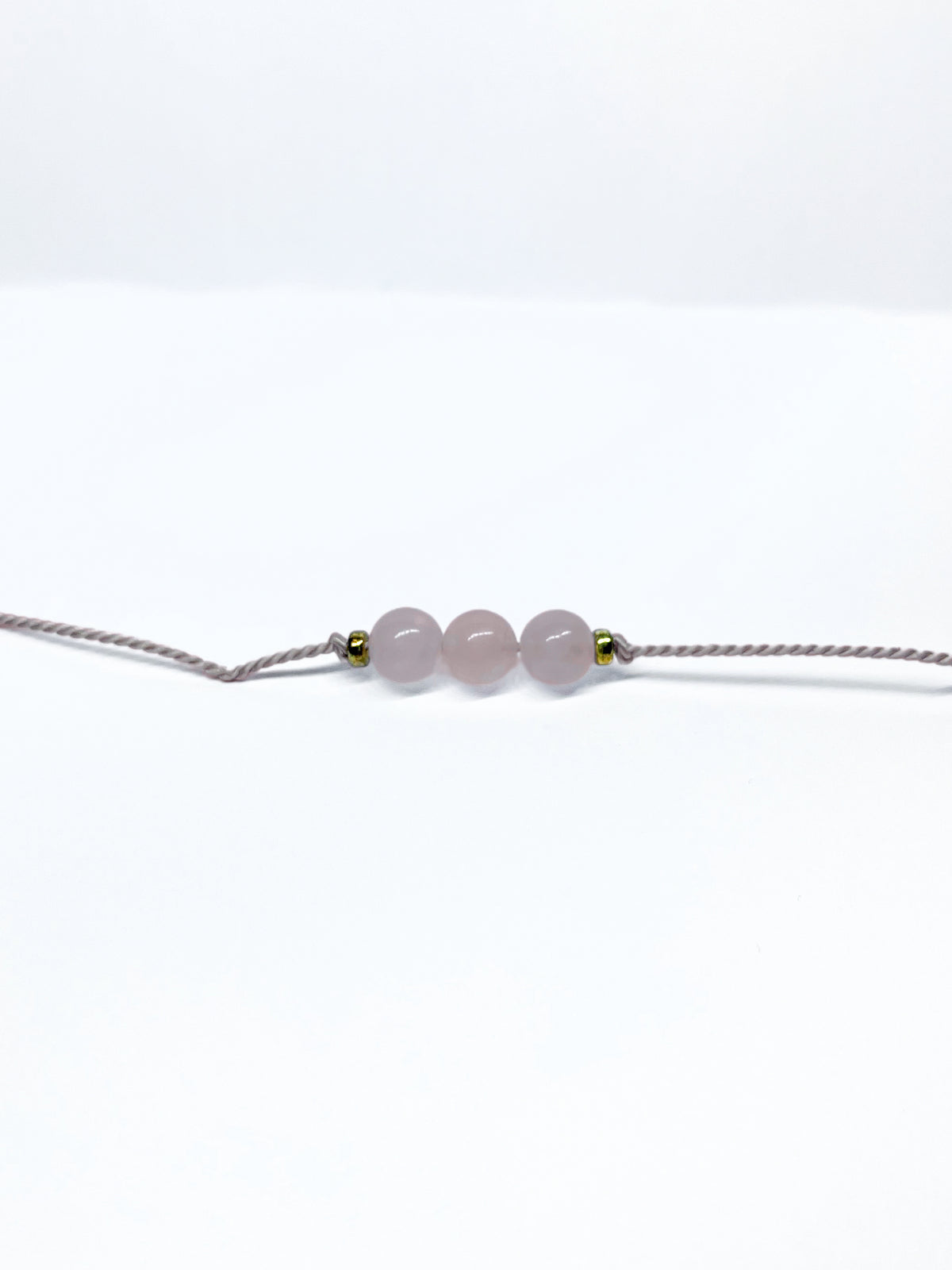 Rose Quartz Trio Crystal Bracelet for Love & Calm | Energy Healing