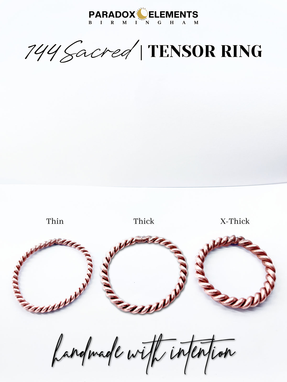 144 Sacred Cubit Tensor Ring Necklace (Medium)