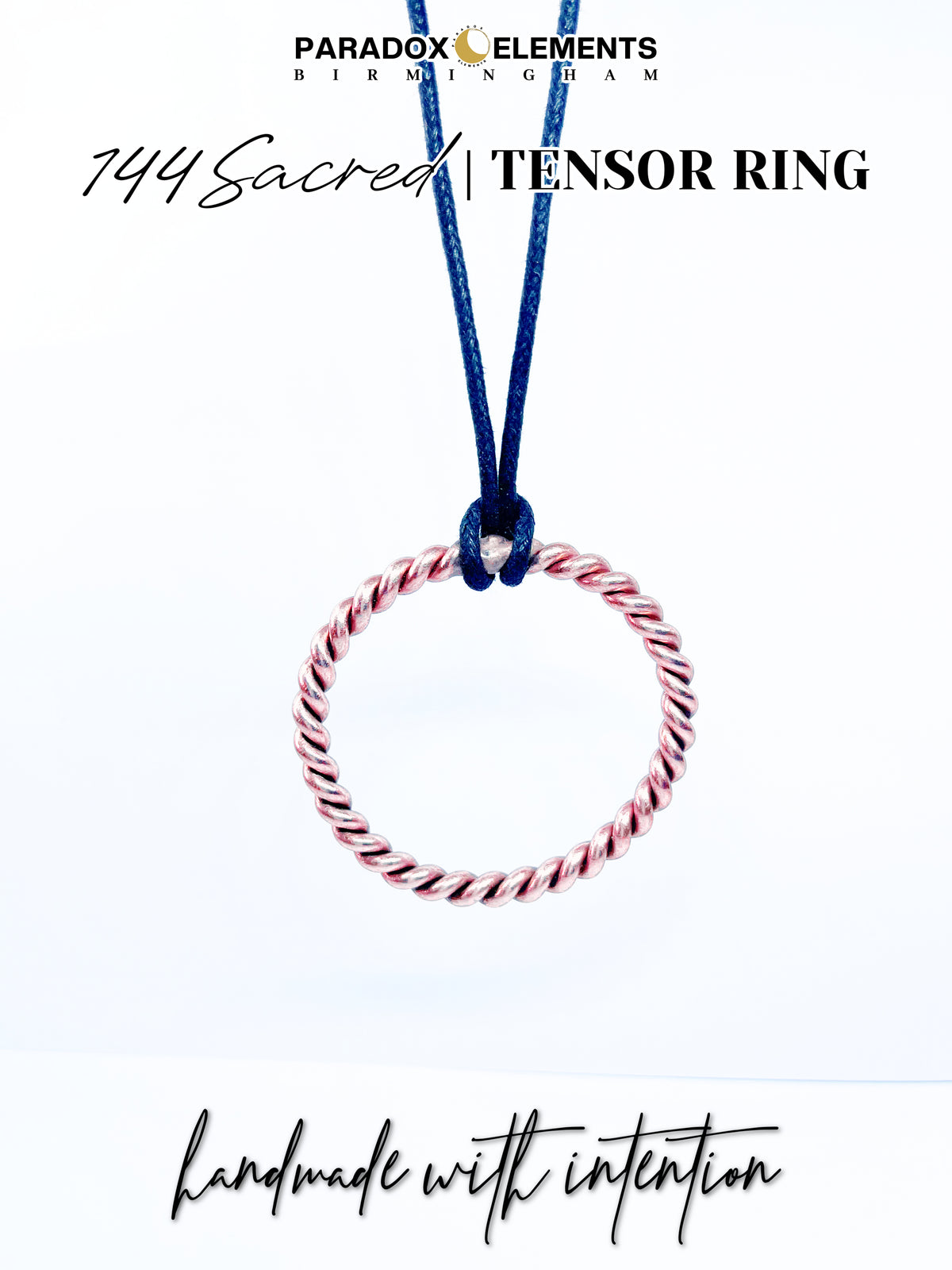 144 Sacred Cubit Tensor Ring Necklace (Medium)