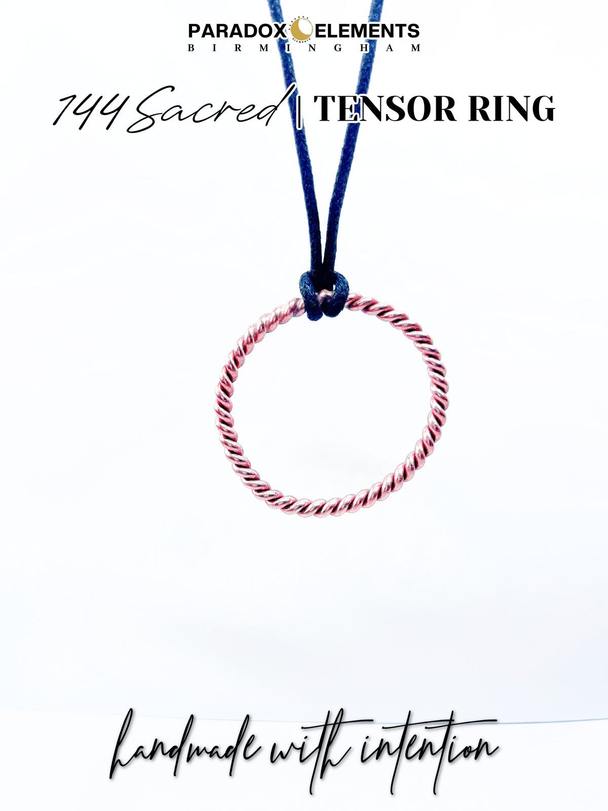144 Sacred Cubit Tensor Ring Necklace (Medium)
