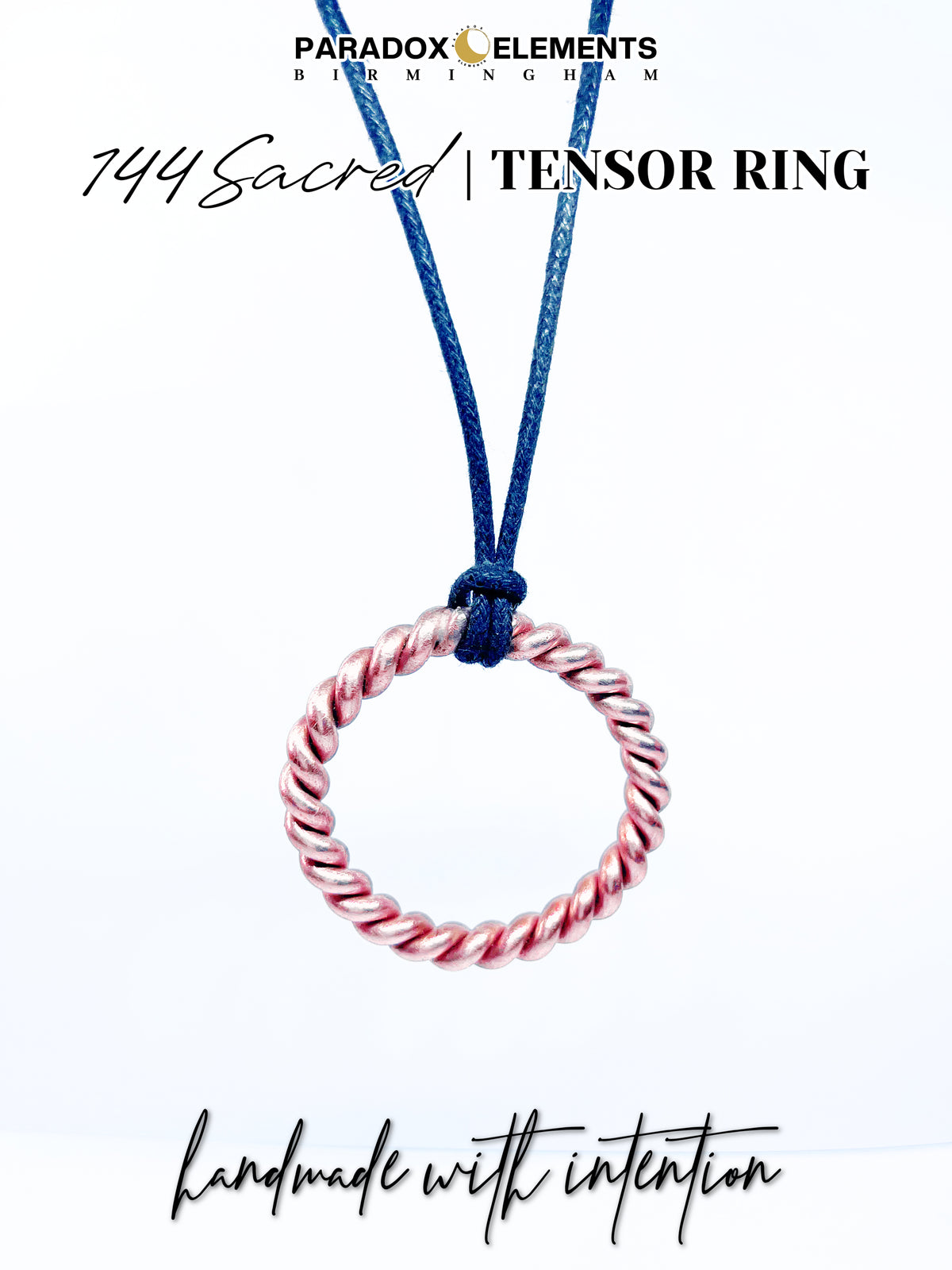 144 Sacred Cubit Tensor Ring Necklace (Medium)