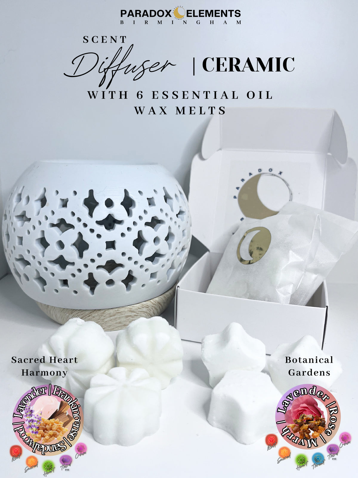 Ceramic Scent Diffuser + 6 Essential Oil Wax Melts