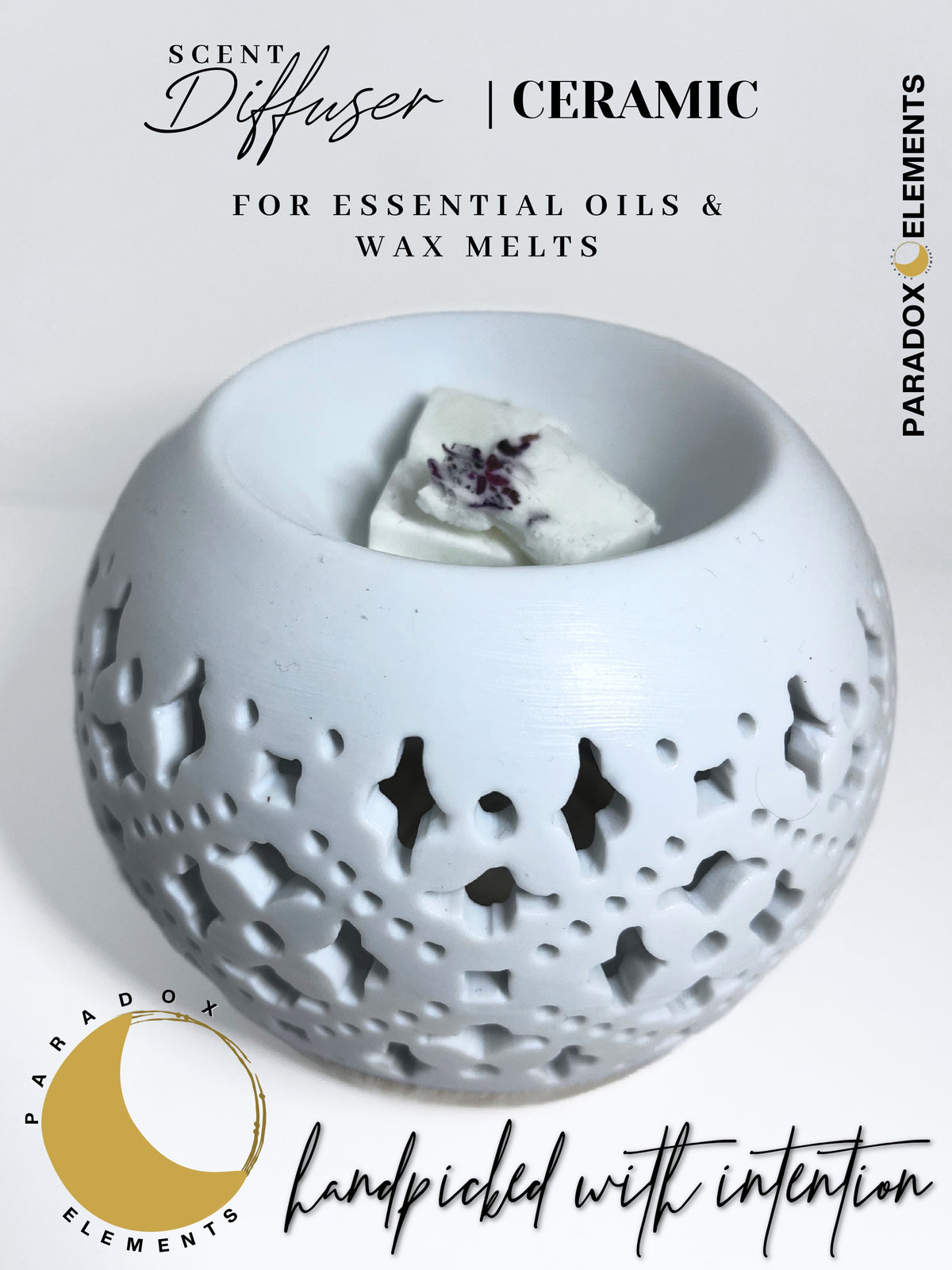 Ceramic Scent Diffuser + 6 Essential Oil Wax Melts