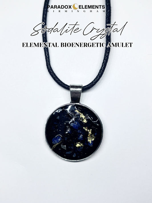 Sodalite Elemental Bioenergetic Amulet for Energy Balancing & Honest Communication