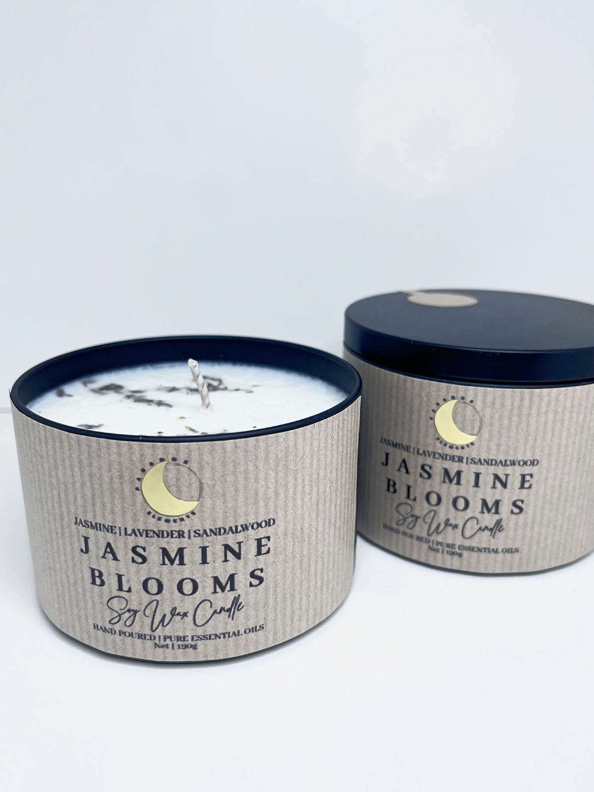 Jasmine Blooms Essential Oil Soy Wax Candle (Tin)
