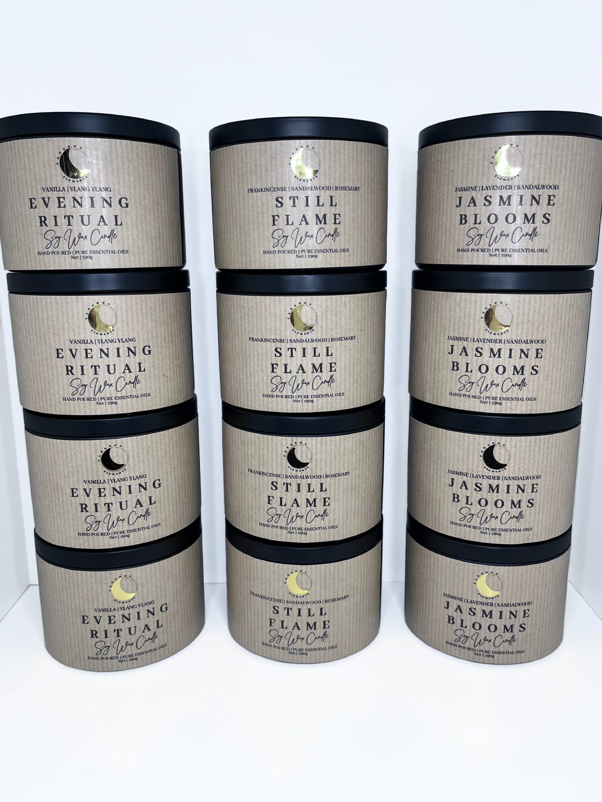 Trio of Essential Oil Soy Wax Candles (Tin)