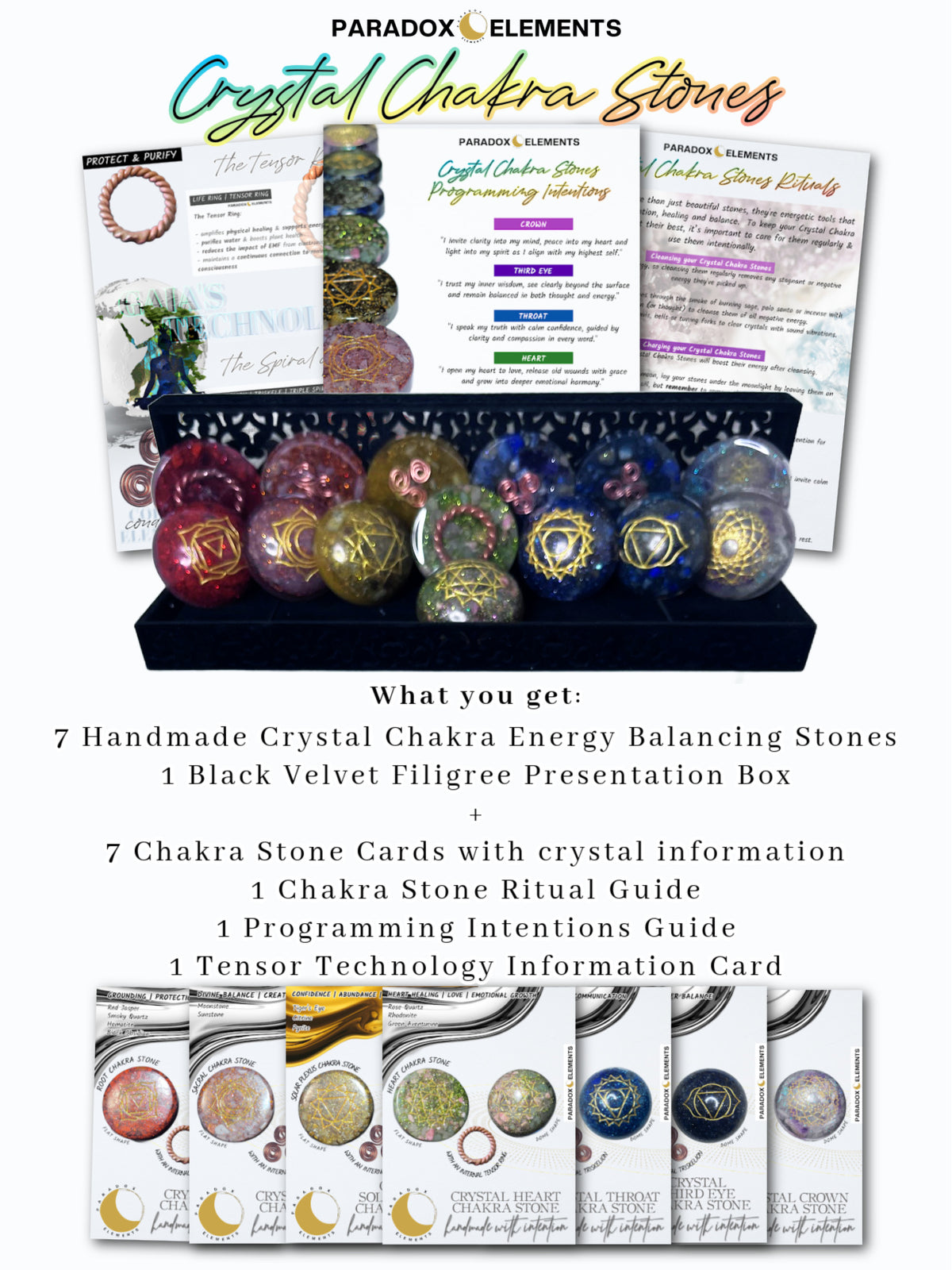Crystal Chakra Energy Balancing Stones (Full Set - 7)